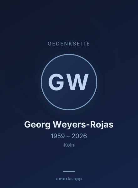 Gedenkportrait von Georg Weyers-Rojas