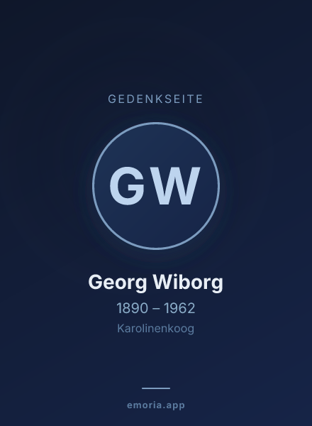 Gedenkportrait von Georg Wiborg
