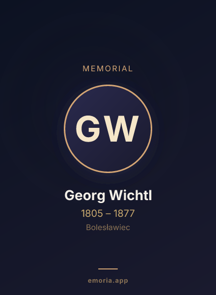Memorial portrait of Georg Wichtl