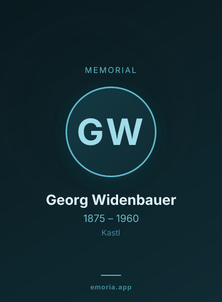 Memorial portrait of Georg Widenbauer