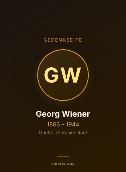 Gedenkportrait von Georg Wiener