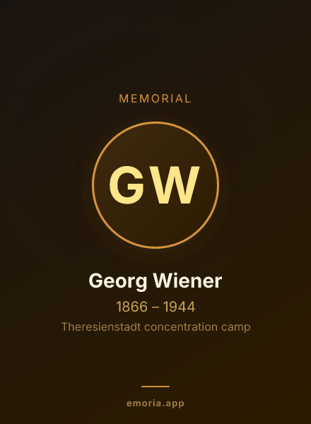 Memorial portrait of Georg Wiener