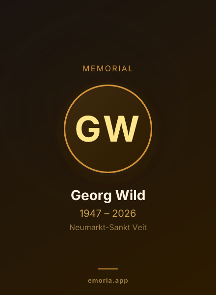 Memorial portrait of Georg Wild
