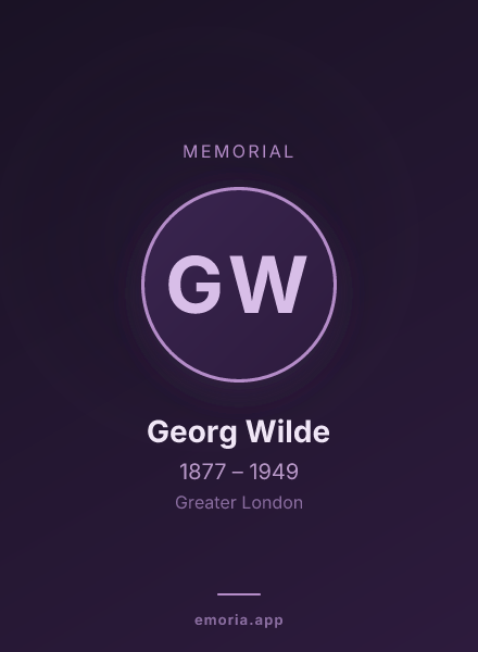 Memorial portrait of Georg Wilde