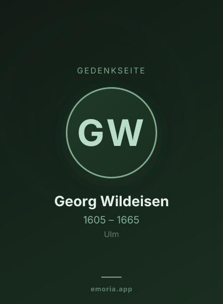 Gedenkportrait von Georg Wildeisen