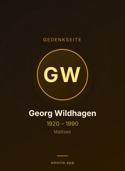 Gedenkportrait von Georg Wildhagen