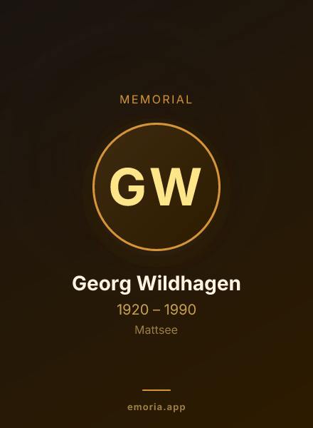 Memorial portrait of Georg Wildhagen