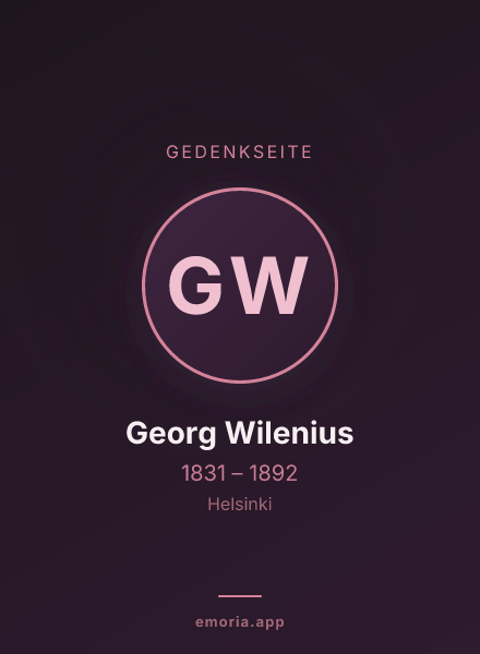 Gedenkportrait von Georg Wilenius