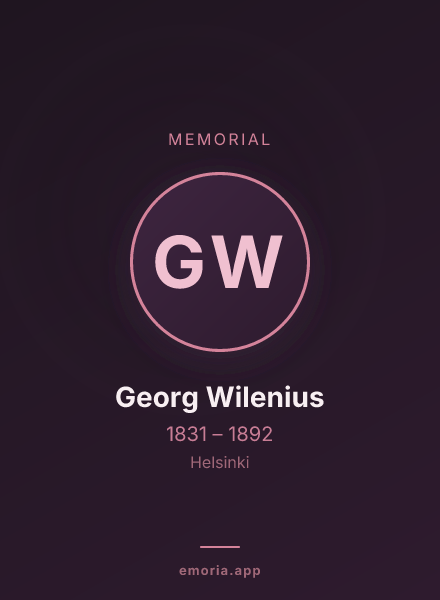 Memorial portrait of Georg Wilenius
