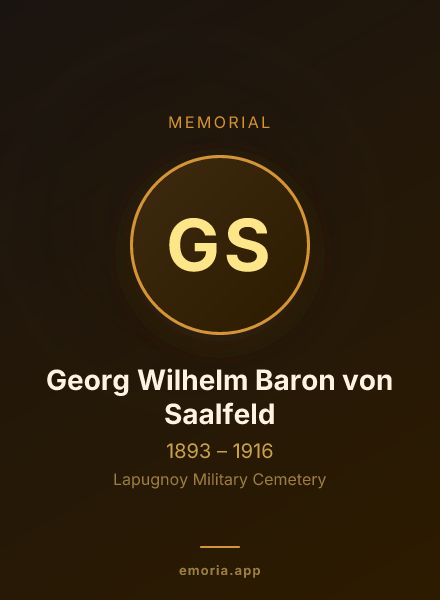 Memorial portrait of Georg Wilhelm Baron von Saalfeld