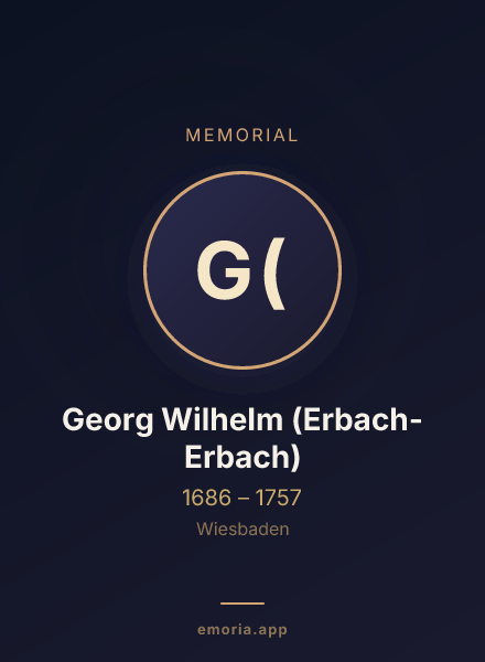 Memorial portrait of Georg Wilhelm (Erbach-Erbach)