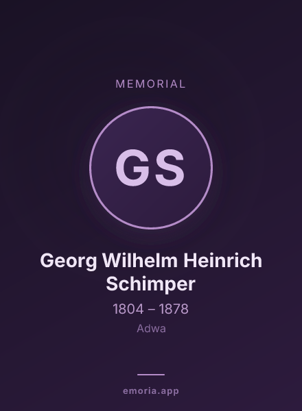 Memorial portrait of Georg Wilhelm Heinrich Schimper
