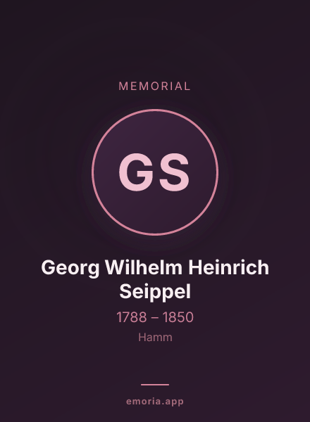 Memorial portrait of Georg Wilhelm Heinrich Seippel