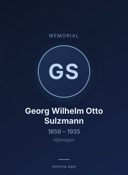 Memorial portrait of Georg Wilhelm Otto Sulzmann