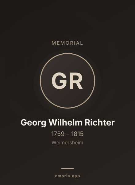 Memorial portrait of Georg Wilhelm Richter