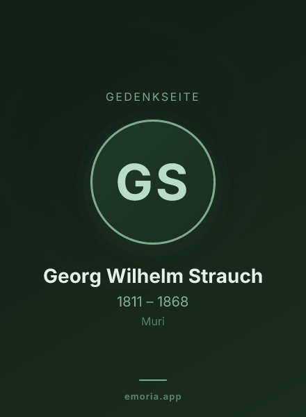 Gedenkportrait von Georg Wilhelm Strauch