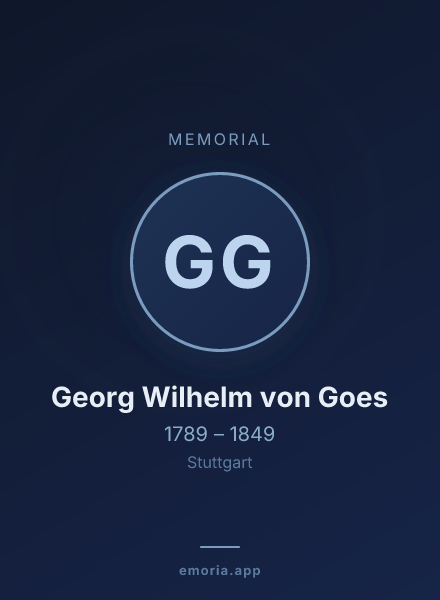 Memorial portrait of Georg Wilhelm von Goes