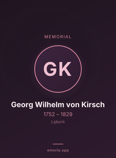 Memorial portrait of Georg Wilhelm von Kirsch