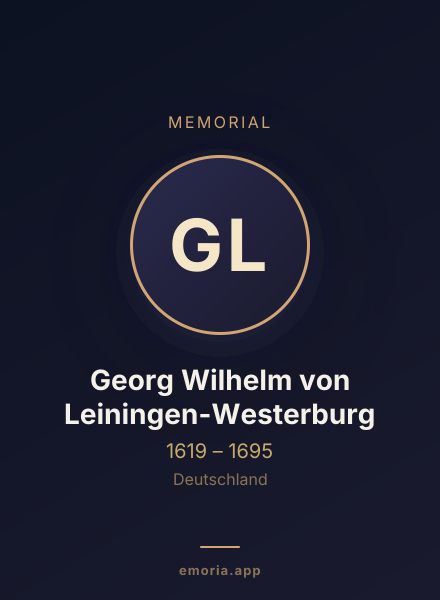 Memorial portrait of Georg Wilhelm von Leiningen-Westerburg