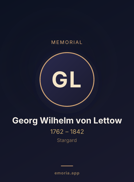 Memorial portrait of Georg Wilhelm von Lettow