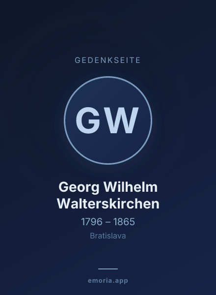 Gedenkportrait von Georg Wilhelm Walterskirchen