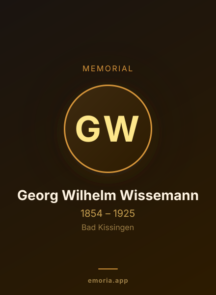 Memorial portrait of Georg Wilhelm Wissemann