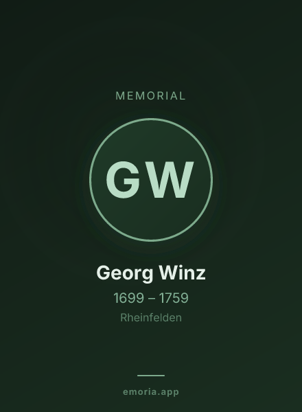 Memorial portrait of Georg Winz