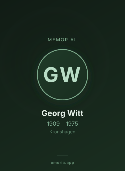 Memorial portrait of Georg Witt