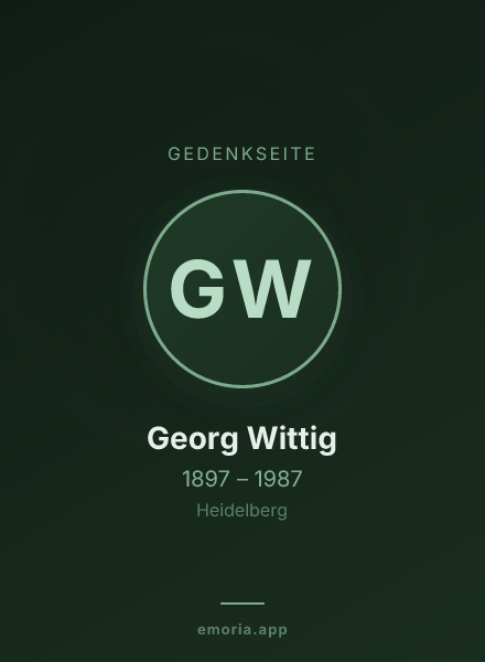 Gedenkportrait von Georg Wittig