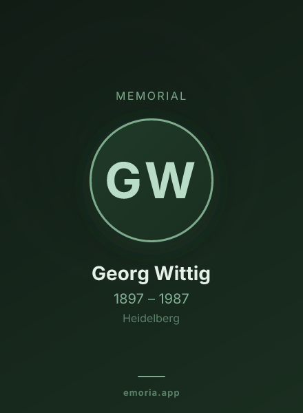 Memorial portrait of Georg Wittig