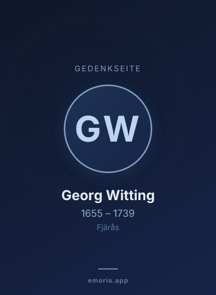 Gedenkportrait von Georg Witting