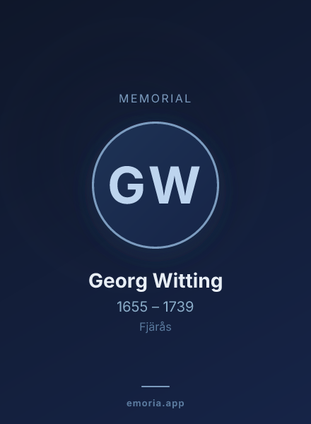 Memorial portrait of Georg Witting