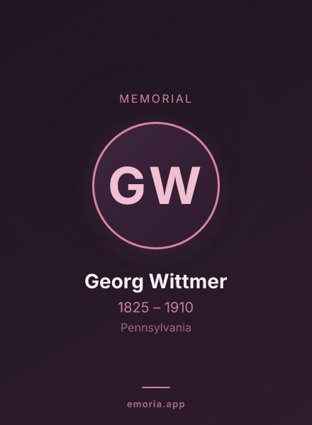 Memorial portrait of Georg Wittmer
