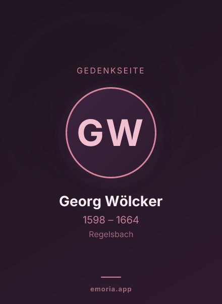 Gedenkportrait von Georg Wölcker