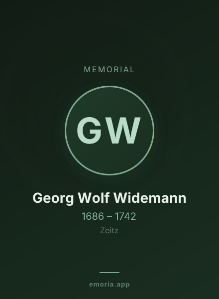 Memorial portrait of Georg Wolf Widemann