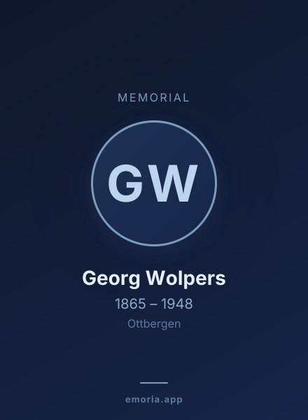 Memorial portrait of Georg Wolpers
