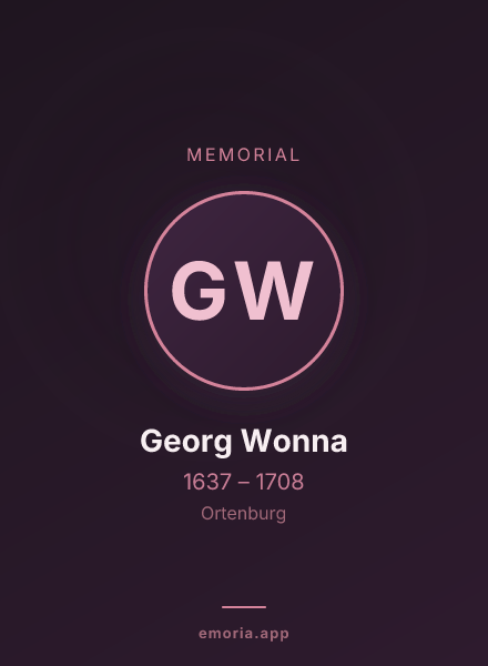 Memorial portrait of Georg Wonna