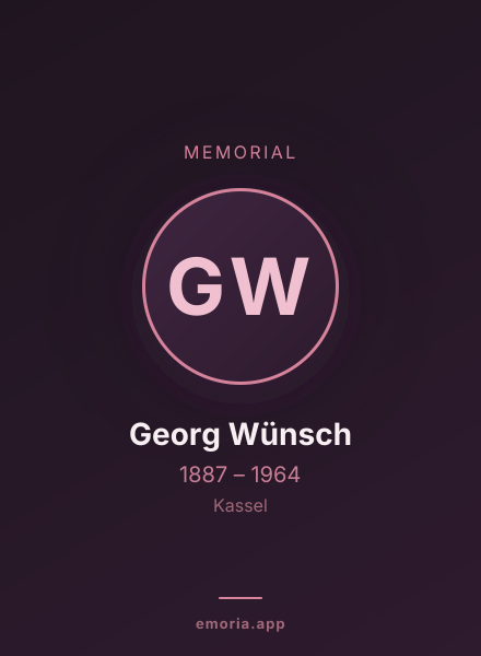 Memorial portrait of Georg Wünsch