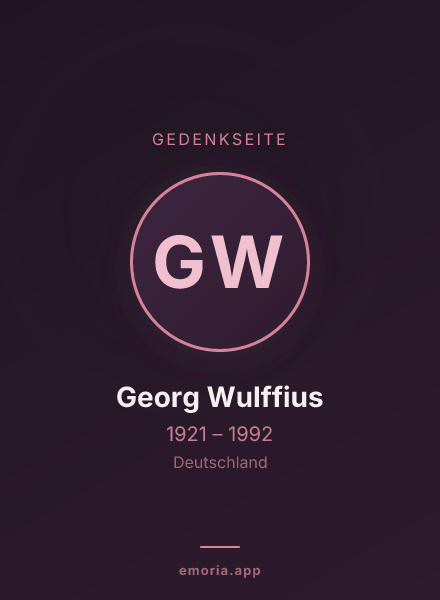 Gedenkportrait von Georg Wulffius