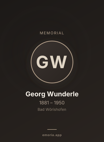 Memorial portrait of Georg Wunderle