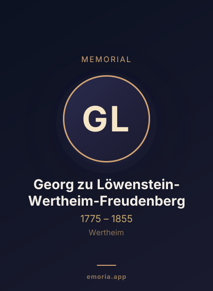 Memorial portrait of Georg zu Löwenstein-Wertheim-Freudenberg