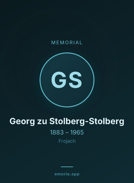 Memorial portrait of Georg zu Stolberg-Stolberg