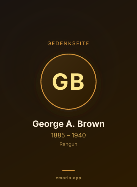 Gedenkportrait von George A. Brown