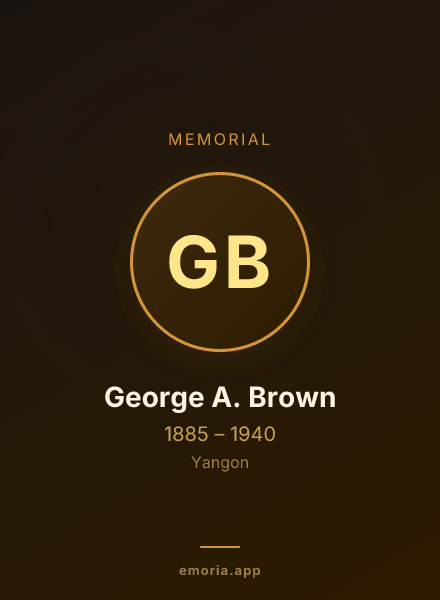 Memorial portrait of George A. Brown