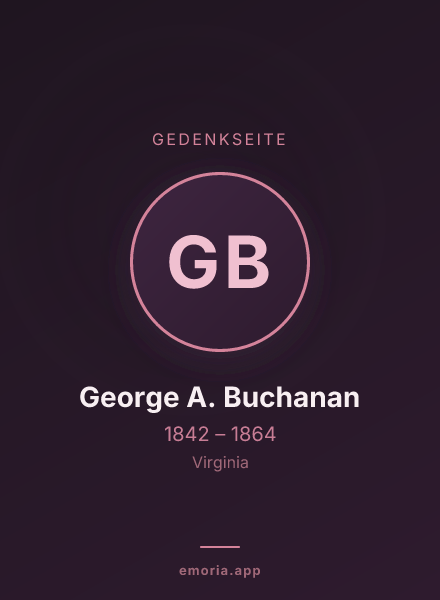 Gedenkportrait von George A. Buchanan