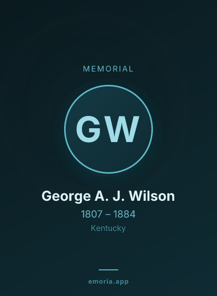 Memorial portrait of George A. J. Wilson