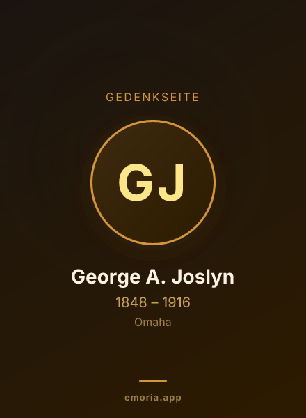 Gedenkportrait von George A. Joslyn