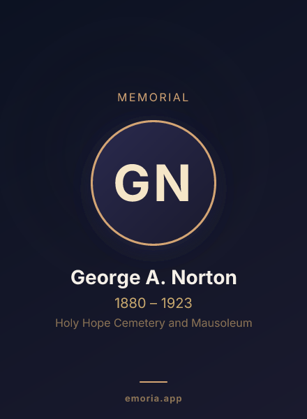 Memorial portrait of George A. Norton
