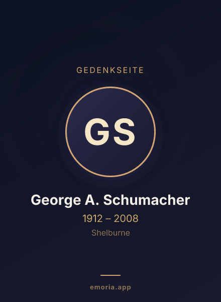 Gedenkportrait von George A. Schumacher