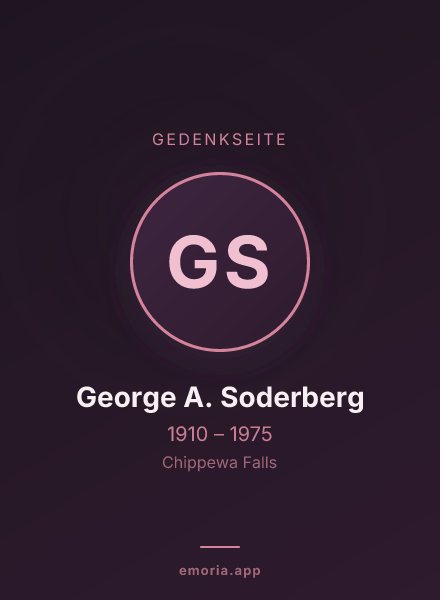 Gedenkportrait von George A. Soderberg
